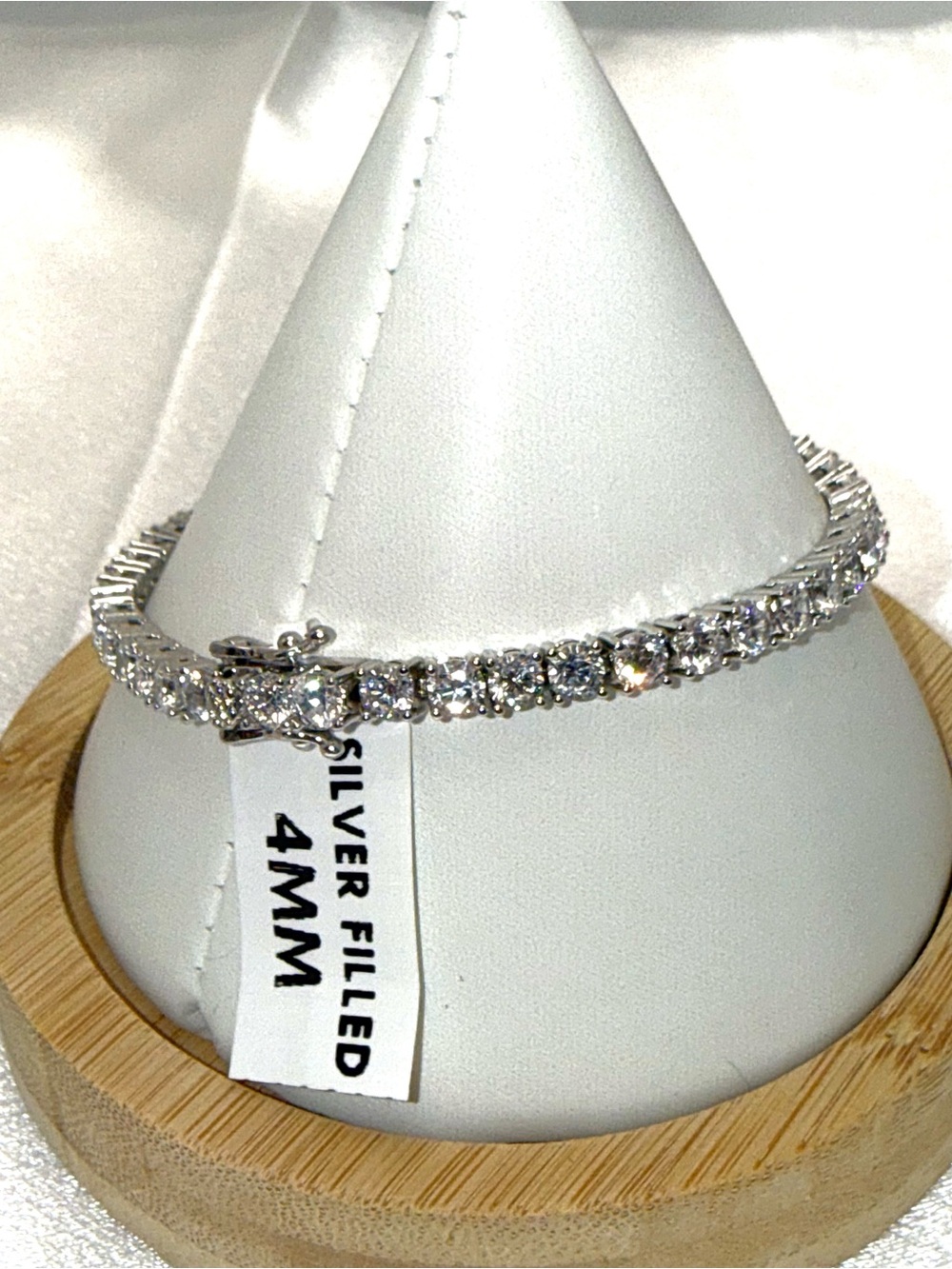 18K Gold Dipped AAA CZ Tennis Bracelet – 8 Inch | 4mm